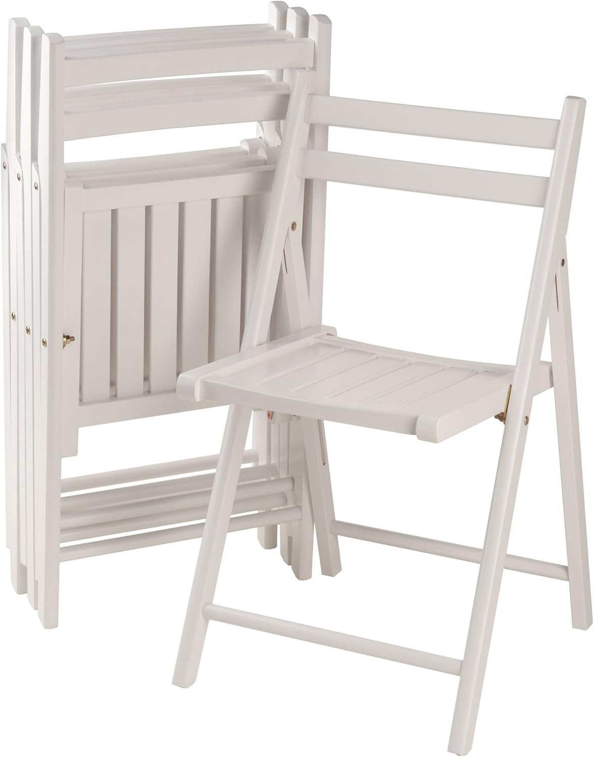 Winsome Robin 4-PC Folding Set White Chair : Furniture & Decor