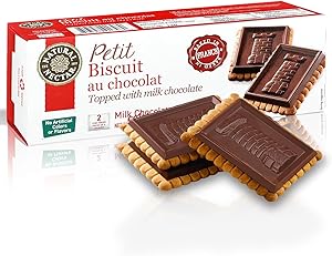 Natural Nectar Petit Biscuit Milk Chocolate 5.29 oz – Crisp European-Style Biscuits Covered in Smooth Milk Chocolate; Snack C
