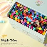 Ohuhu 120 Colour Dual Tip Markers Brush Fineliner Art Pens with Case Maui Series view 5