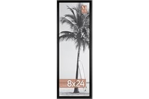 MCS Foundation 8x24 Poster Frame Traditional Black, Vertical & Horizontal Wall Hanging Large Picture Frame for Photos, Panoramics, Posters & Art Prints (1-Pack)