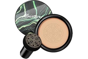 NVYUE Air Cushion CC Cream Mushroom Head Foundation,BB Cream Makeup Foundation,Moisturizing Concealer,Long Lasting Full Coverage Waterproof,Even Skin Tone for All Skin Types (2# Natural, 20g)