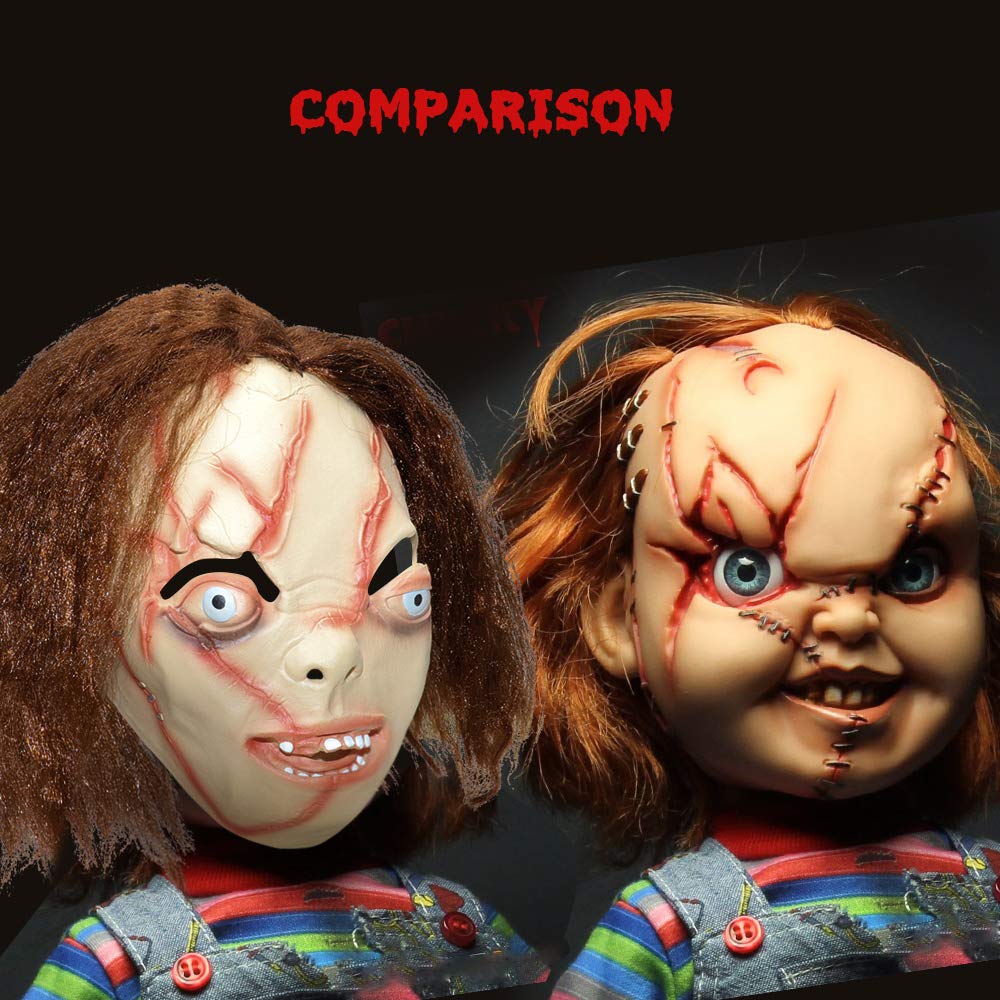 XIAO MO GU Funny Halloween mask Chucky Mask Ghost Baby Mask for Halloween Party Decor Props