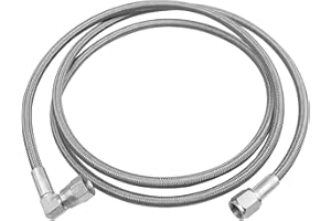 AUGREX Turbo Oil Feed Line 4AN 60" Steel Braided, Pressure Stainless Remote Turbocharger Oil Drain Return Line 4AN Gauge Line Kit