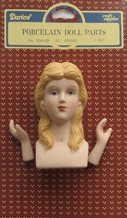 porcelain doll head and hands set