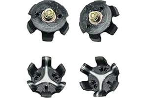 UMMEI 28 PCS Replacement Golf Cleats Large Metal Thread Screw in Golf Spikes Replacements Golf Shoe Spikes (Black/Gray)