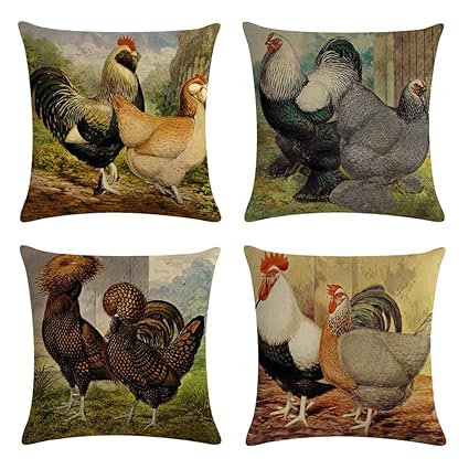 Amazon Com Decroitem Vintage Rustic Farmhouse Rooster Throw