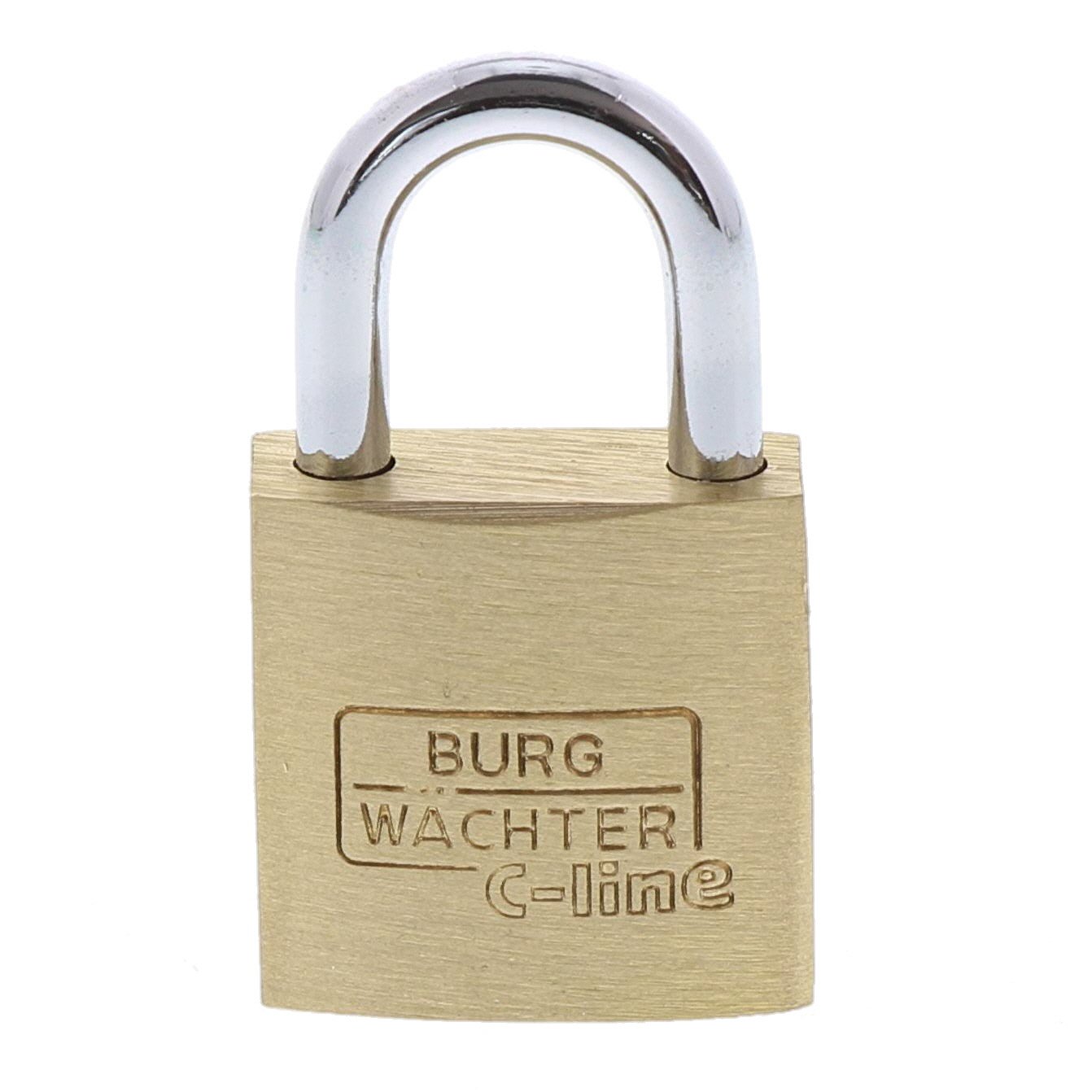 BURG-WÄCHTER Lock, Set of 2, Shackle Strength 3.5 mm, 4 Keys, Duo 222 20 SB