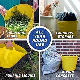 Faithfull Flex Tub 15L Yellow Garden DIY Building Farming Multi-Purpose Bucket view 3