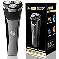 Mens Electric Razor, SIWIEY 4D Rechargeable Electric Shavers for Men with Pop-up Beard Trimmer, LCD Display, Child Lock, Wet & Dry Use, USB Charger Cordless Shavers for Men
