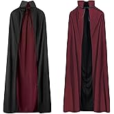 SZCXTOP Unisex Vampire Witch Stand Collar Cape,Women's Halloween Costumes Cosplay Masquerade Party Reversible Cloak