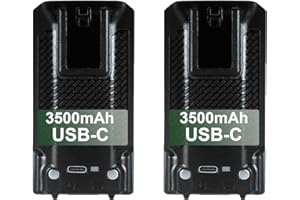 SHIQUN 2 Packs UV-K5(8) Type-c Charging Battery Replacement UV-K5 Li-ion Battery 3500mAh for UV-K6 Radio for Adult Walkie Talkie Accessories 7.4V