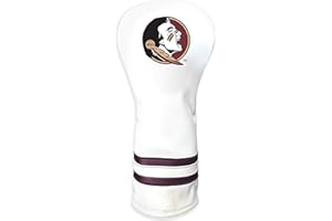 Team Golf NCAA White Vintage Fairway Golf Club Headcover, Form Fitting Design, Retro Design
