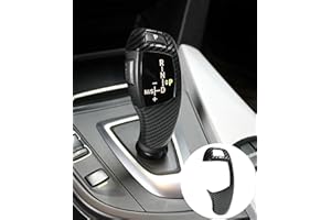 SUJADE YAKEFLY Carbon Fiber Car Gear Shift Knob Cover,Car Sticker Decals Gear Shift Knob Cover,Carbon Fiber Pattern for F20 F30 F31 F34 X5 F15 X6 F16 X3 F25 X4 F26 F1 Accessories