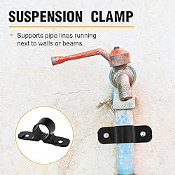 Briwooody 25 Pack 1/2 Inch Black Pipe Supports