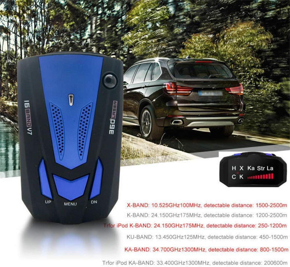 MASO New Car Speed Radar Detector 360 Degree V7 GPS Police Safe Voice Alert 16 Band - Image 5