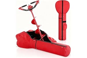 Vincreem Ice Auger Carrying Bag for Ice Fishing Accessory Compatible with All Augers, Standard, Only Bag(Red)