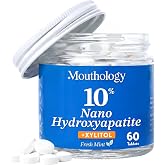 Mouthology 10% Nano Hydroxyapatite Toothpaste Tablets Fluoride Free, Whitening*, Rod Shaped nHa, Xylitol Toothpaste for Adults, Enamel Care*, Sensitive Teeth*, SLS Free, Mint 60 Pack (USA Made)