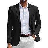 COOFANDY Men's Herringbone Blazer Slim Fit Cotton Sport Coats Two Buttons Casual Suit Jacket