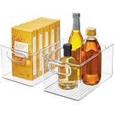 IDesign Clear Stackable Pantry Bins - Set Of 2 With Handles For Fridge & Cabinet Organizing - View #6