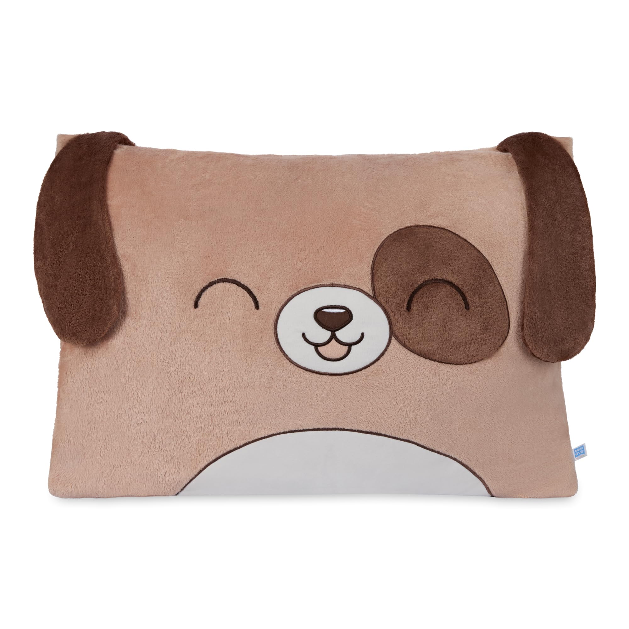Photo 1 of Saint Eve Kids Pillow Pals Fuzzy Pillow Case, Cute Animal Friends Soft Pillow Cover for Kids Beds and Nap Time - Bailey The Dog