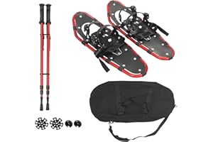 JCHAJMCONA Winter Snowshoes Set,Snow Shoe Adjuatable Trekking Poles and Carrying Bag Sets, Casual Sport Snowshoes Sport for Men Women Youth