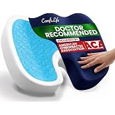 ComfiLife Doctor Recommended Seat Cushion - Premium Gel &amp; Memory Foam Office Chair, Car Seat, Lifting Cushion - Chair Cushions for Back &amp; Sciatica Relief - Seat Cushions for Office &amp; Desk (Navy)