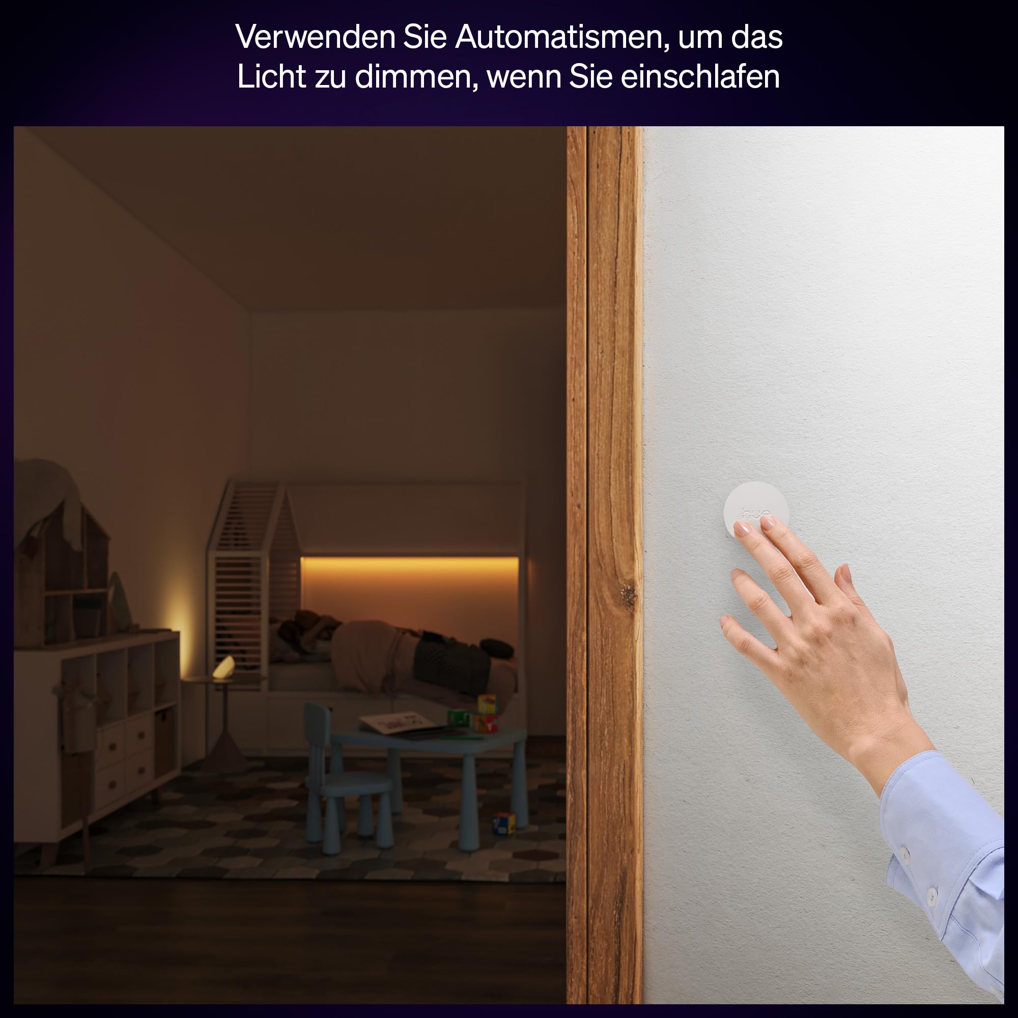 Philips Hue Smart Button für Hue Lichtsysteme, Smarter Dimmer zur Steuerung von Leuchten, kabelloser Lichtschalter ohne Installation, weiß, Neue Generation 6