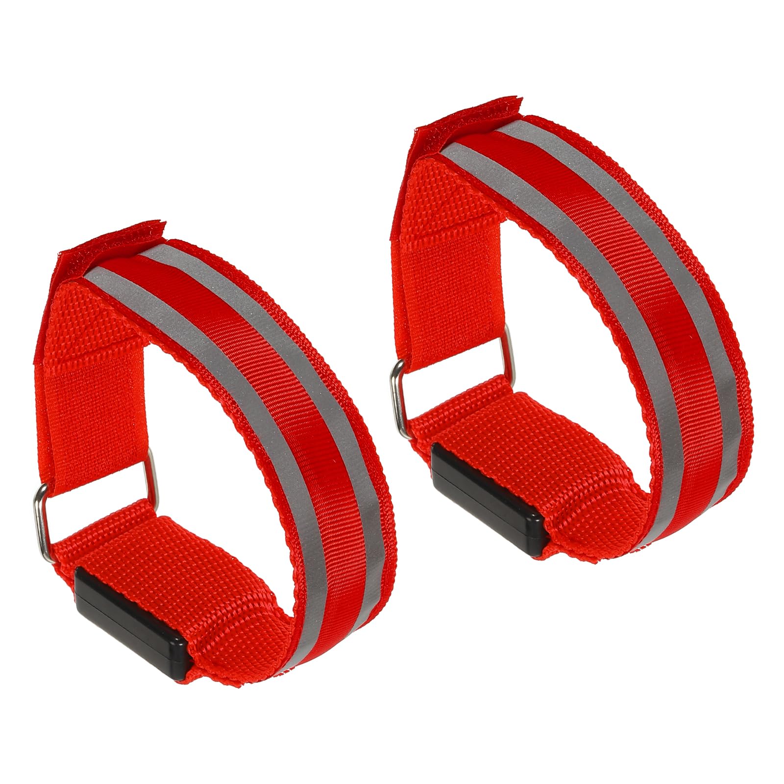 PATIKIL LED Wristband, 2 Pack Light Up Bracelets LED Armbands Glow in the Dark Safety Wrist Band for Parties, Concerts, Festivals, Night Run, Red