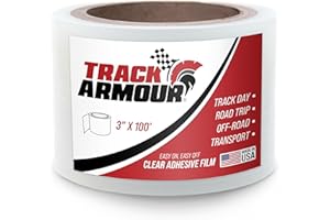TRACK ARMOUR [TRACKARMOUR] 3" x 100' - Temporary Paint Protection Film for Car, Truck or Motorcycle. Clear Adhesive Film to Protect Paint, Clear Bra or Wrap for Track Days, Road Trips and Off-Roading