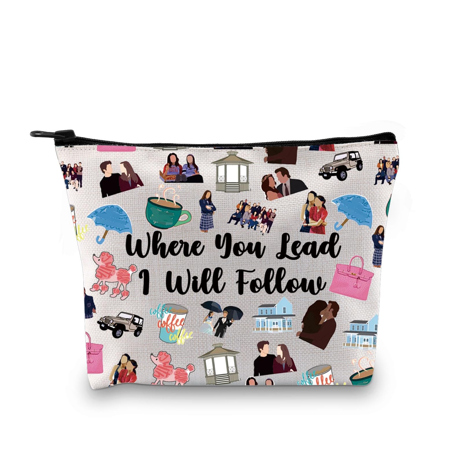Gilmore Inspired Gift Where You Lead I Will Follow Makeup Bag Gilmore Song Lyrics Gift (Where You Lead)