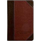 Personalized ESV Thinline Bible Medium Print English Standard Version Faux Leather Bible Portfolio Style with Custom Name, Date and Text | Custom Gift for Christian & Religious Celebrations | Brown
