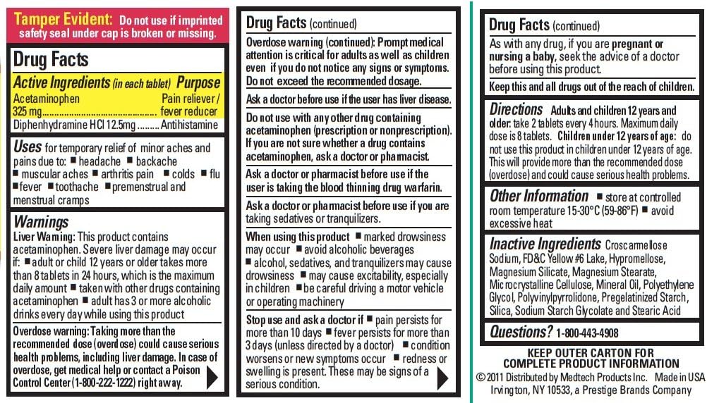 Percogesic Original Strength, Acetaminophen and Diphenhydramine, 90 Tablets: Health & Personal Care