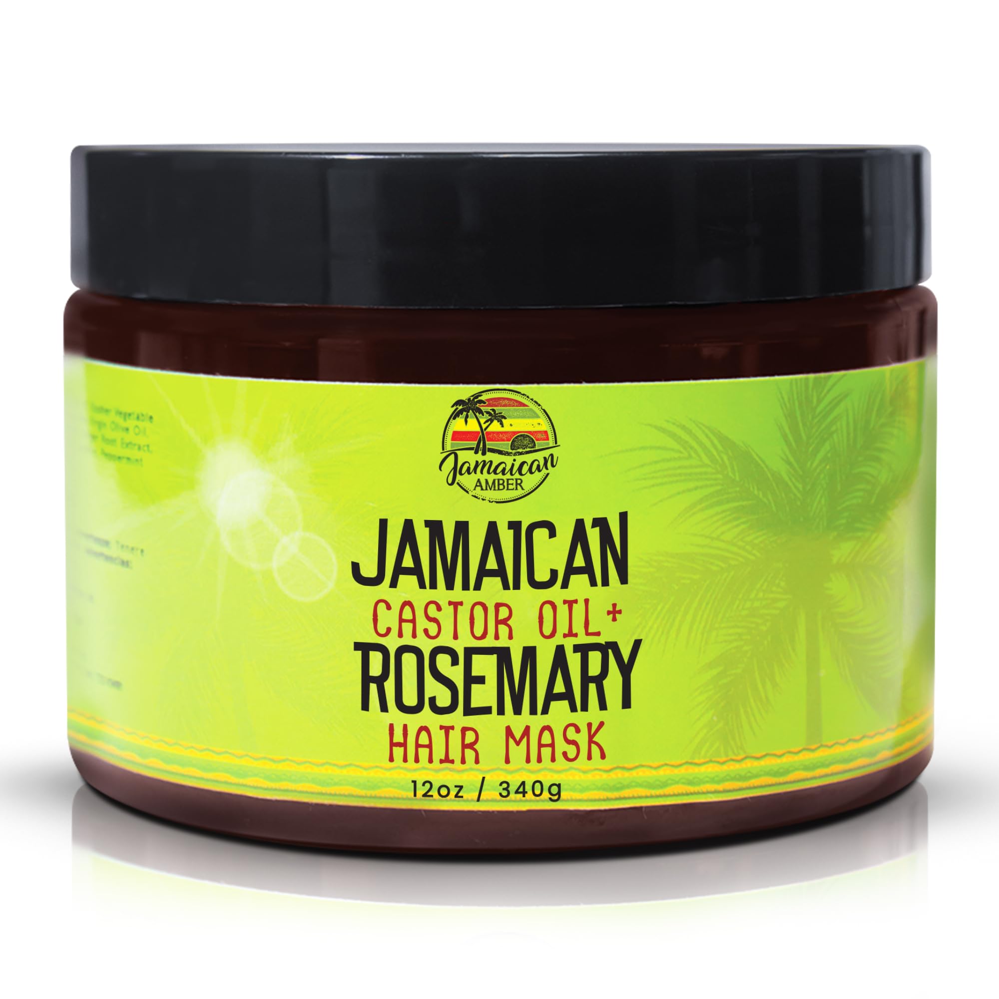 Jamaican Amber, Castor Oil & Romero Hair Mask - 12 fl oz/ 354 ml - Deep Conditioning Hair Repairing Mask for Dry Damaged Hair