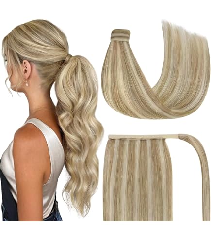 Amazon.com : Luxy 100% Remy Human Hair, Clip-In Ponytail  display picture 1