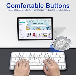 YORUNOHOSHI 2.4G Wireless Keyboard, Ultra Slim Dual