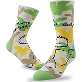 HUMAN FEELINGS Men's Funny Novelty Crazy Crew Socks with Sayings