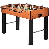 Soozier Foosball Table, 48" Wooden Soccer Game Table, with 8 Rods, 2 Balls Suit for 4 Players for Arcades, Pub, Game Room