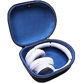 Headphone Headset Case for Beats, Sony, Raycon, JBL, OneOdio, TOZO, SteelSeries, Jabra, Audio-Technica & Sennheiser Headphones（Outer Black+Inner Dark Blue