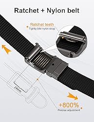 JUKMO Men's Reversible Ratchet Belt - 2 Styles in