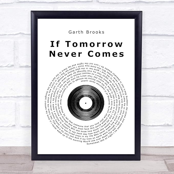 Amazon Com If Tomorrow Never Comes Vinyl Record Song Lyric Art Music Quote Gift Poster Print Office Products amazon com