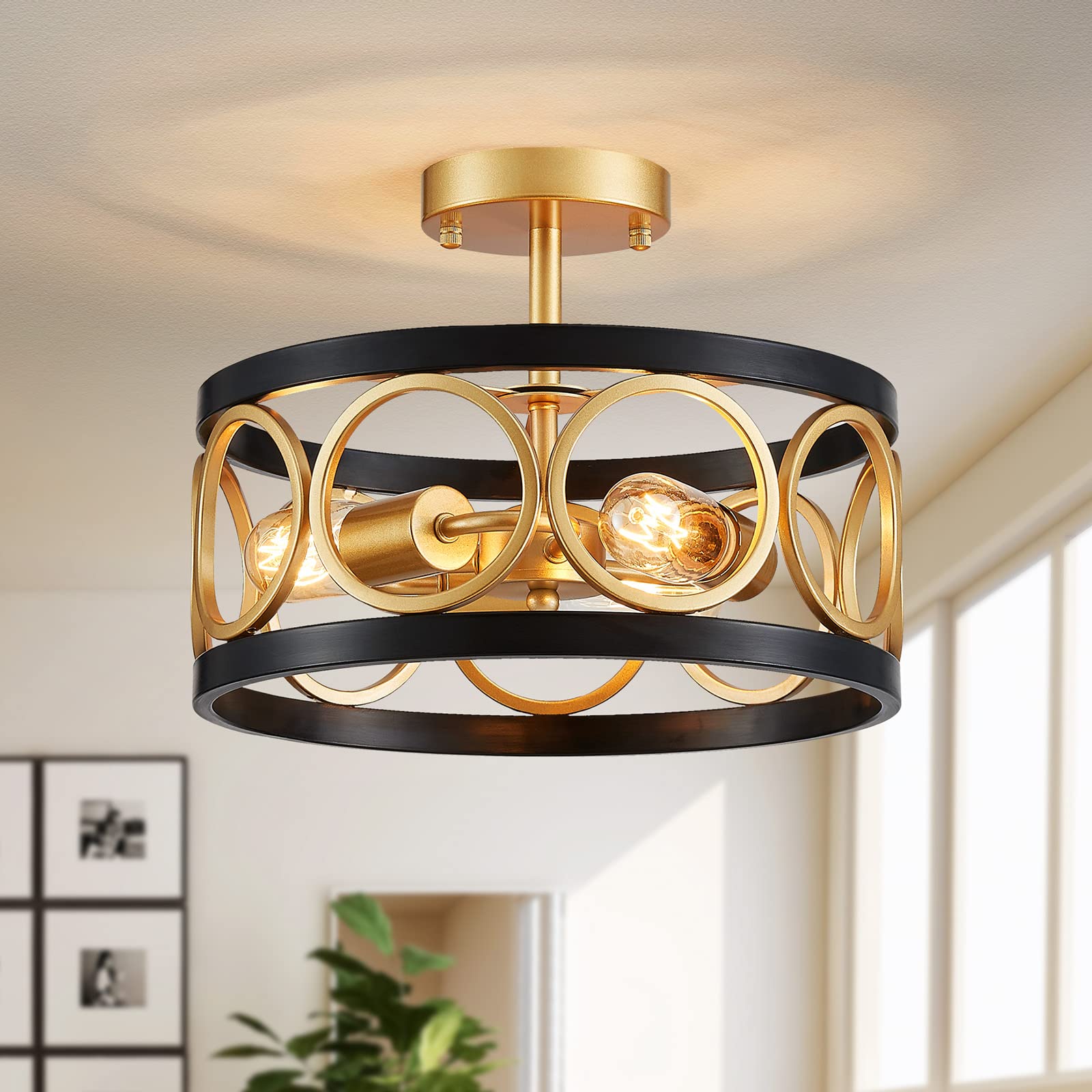 XINGQI Modern Semi Flush Mount Ceiling Light