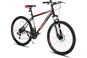 Hiland Mountain Bike, 21 Speeds Drivetrain, Aluminum Frame 26 Inch Wheels, with Disc-Brake Muti-Spokes for Men Women Men's MT