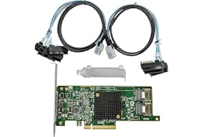 SAS HBA Card Compatible with LSI 9207-8i IT Mode PCIe SATA Expansion Card,Expander Support, 8-Port 6Gbs PCIe 3.0, HBA Control