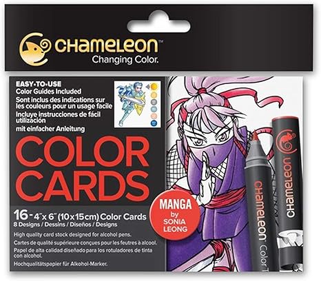 Chameleon Art Products Color Cards 8 Designs Color Cards Manga