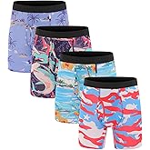 Xaanelr Men's Underwear Boxer Briefs Bamboo Viscose Trunks Soft Comfortable Multipack