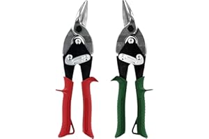 MIDWEST SNIPS MIDWEST Aviation Snip Set - Left and Right Cut Regular Tin Cutting Shears, Made in the USA - MW-P6716C