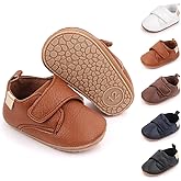 Meckior Infant Baby Boys Girls Classic PU Leather Wedding Loafers Brogue Toddler Oxford Dress Shoes First Steps Walking Flat Lazy Crib Shoe