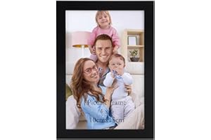Giftgarden 4x6 Picture Frame Black, 4 by 6 Thin Photo Frame for Wall Tabletop Display, Single