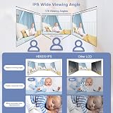 HelloBaby No WiFi Baby Monitor 2 Cameras 3.2in IPS Night Vision PTZ view 8