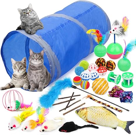 Vanplay Jouet Pour Chat 32 Pieces Jouet Chat Interactif Jeux Chaton Avec Tunnel Poisson Souris Plume Balle Jeux Chaton Amazon Fr Animalerie Vanplay Jouet Pour Chat 32 Pieces Jouet Chat Interactif Jeux Chaton Avec Tunnel Poisson Souris Plume Balle Jeux Chaton Amazon Fr Animalerie